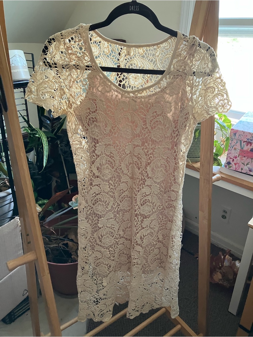 Vintage cotton lace dress - excellent condition, size M